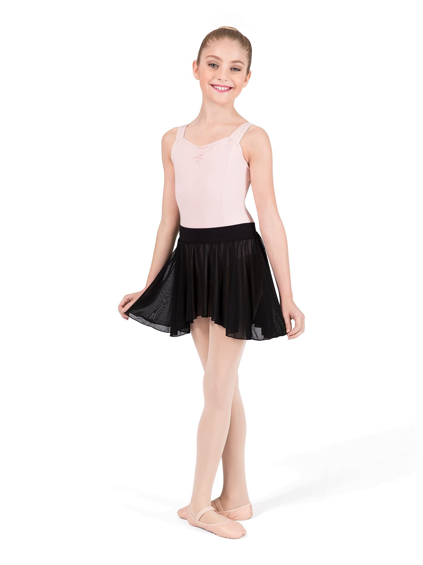 Girls Mesh Ballet Skirt - Pull-On Dance Tutu for Performance & Practice