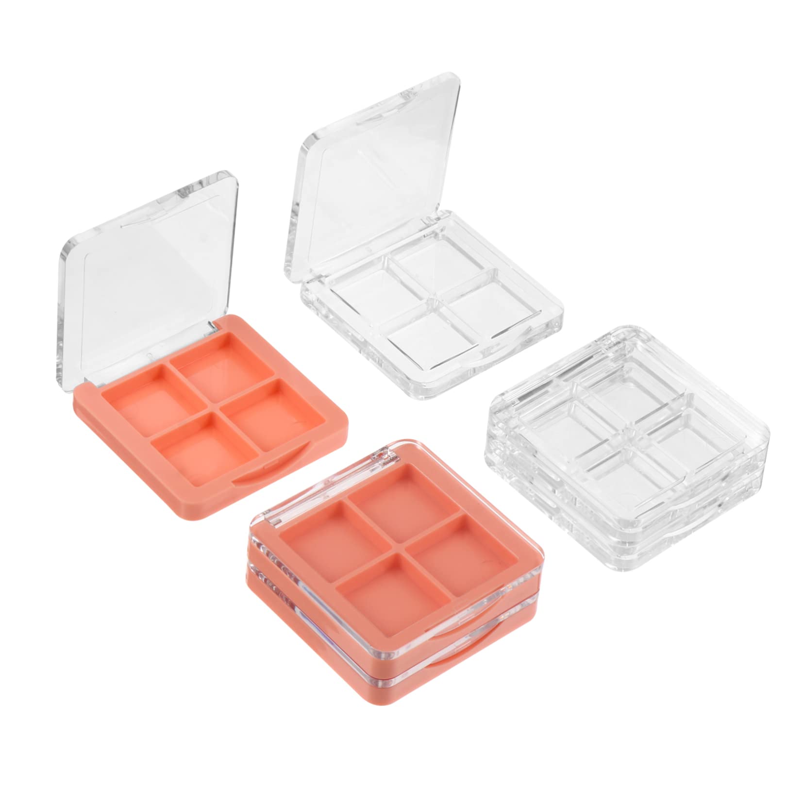 Beatifufu 6-Piece Empty Makeup Case with 4-Color Eyeshadow Palettes - Cosmetic Organizer & Storage Solution for Travel and Home Use | Perfect for Makeup Artists & Beauty Enthusiasts