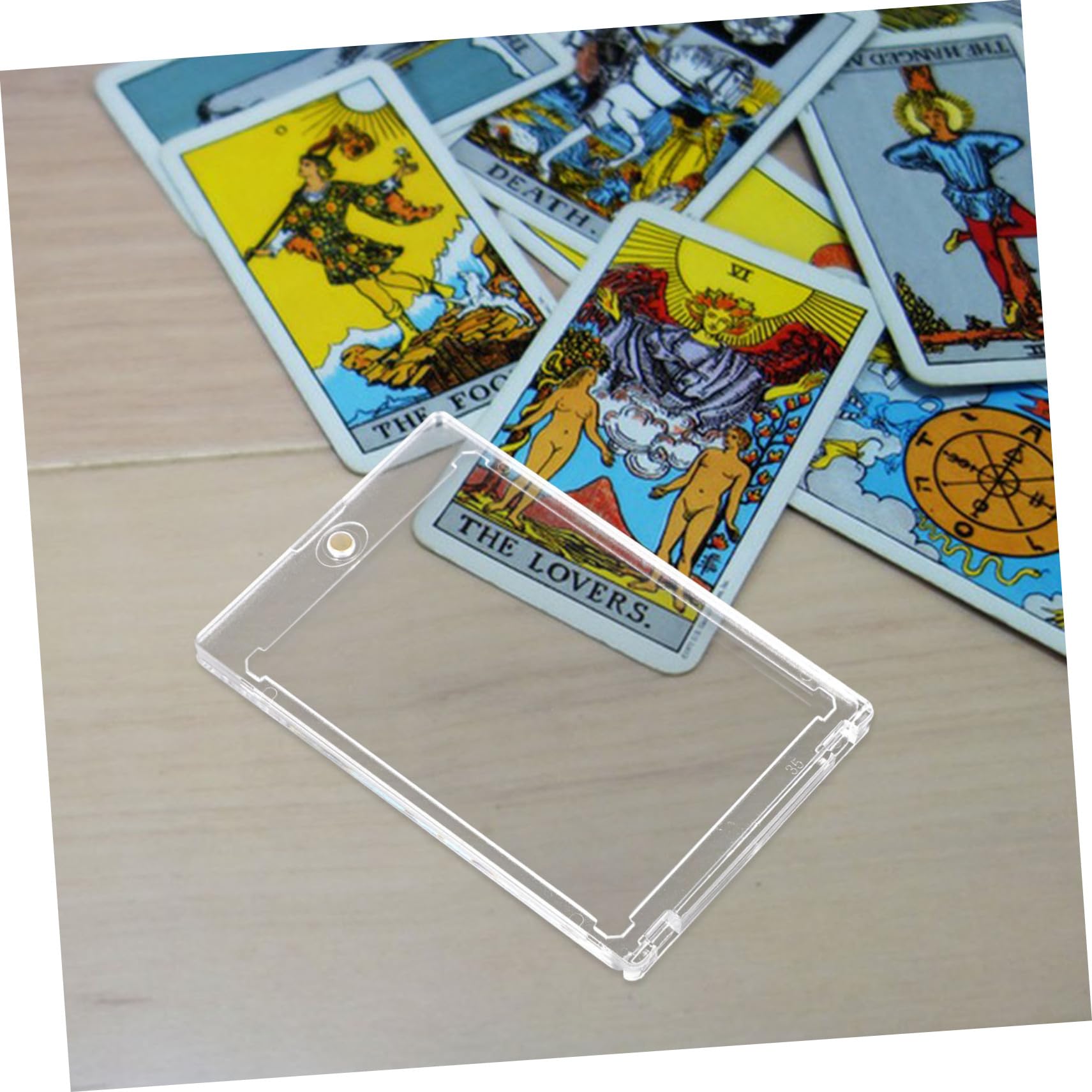 30 Pcs Hard Plastic Baseball Card Protectors - Trading Card Holder Display Case with Stand for Collectible Cards | Perfect for Sports Memorabilia, Gaming Cards & Home Decoration
