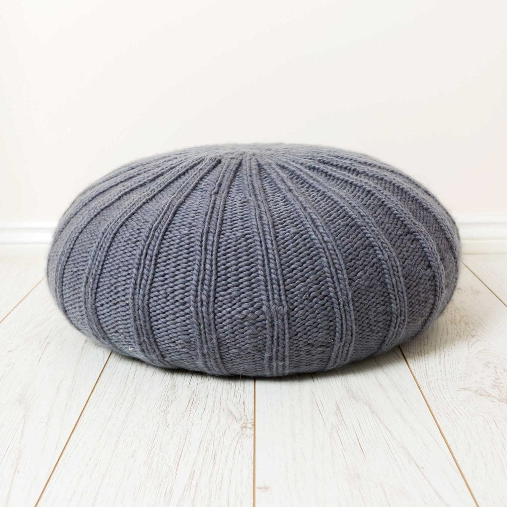 DIY Rib Floor Cushion Knitting Kit - Soft Handmade Home Decor for Living Room, Bedroom & Nursery - Cozy Seating & Stylish Decor Solution