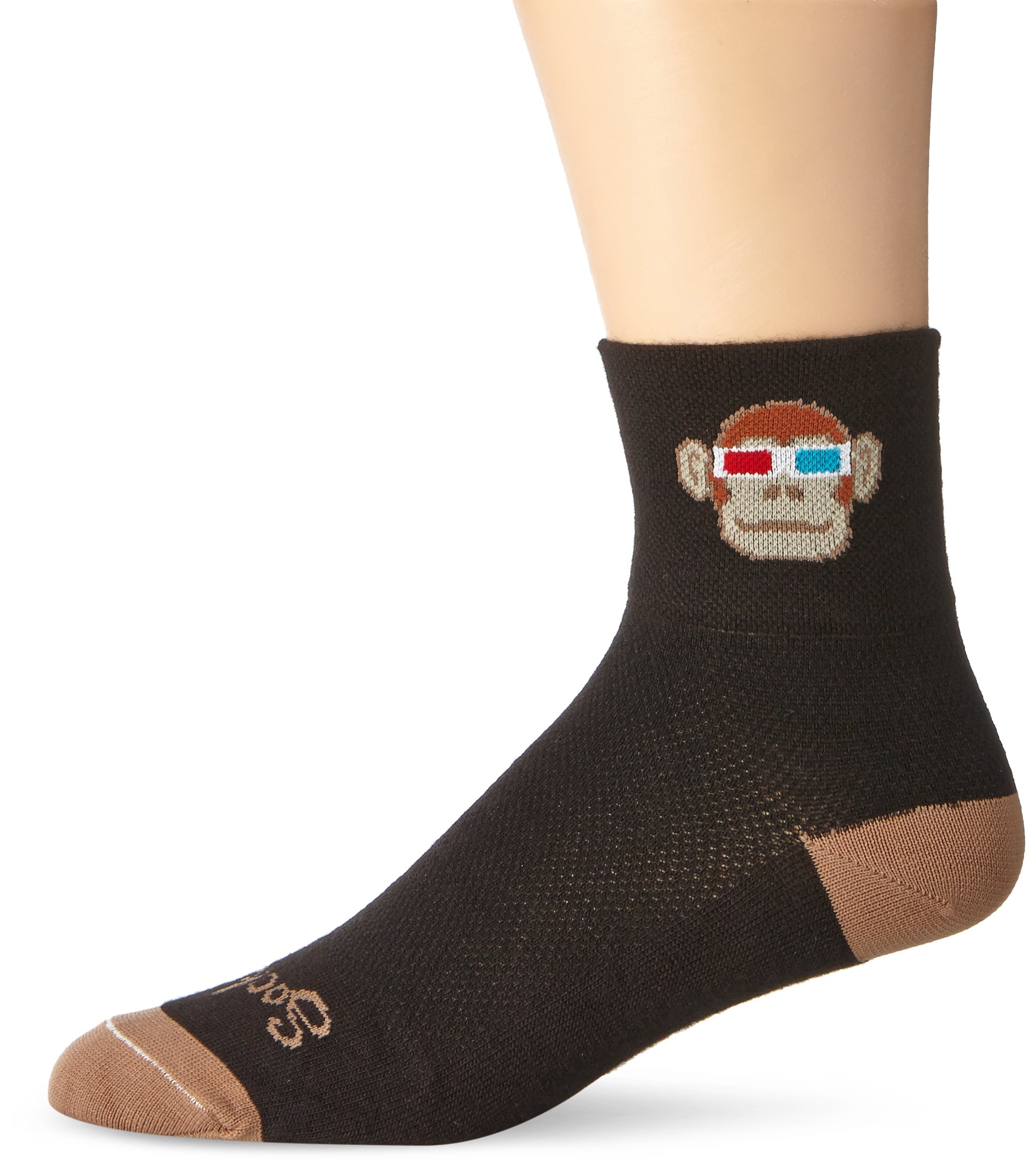 SockGuy Men's Monkey See 3D Printed Novelty Socks - Fun & Comfortable Crew Socks for Casual Wear, Gifts, and Everyday Use
