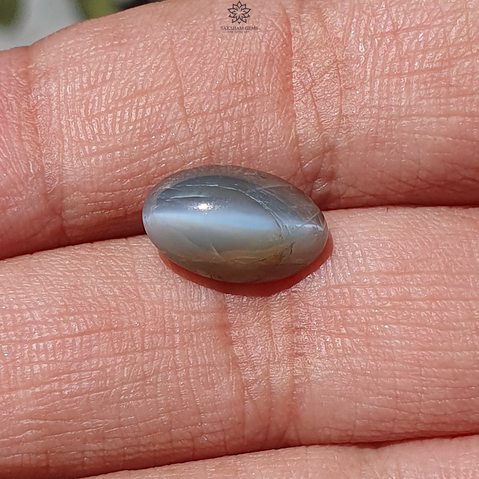 Natural Untreated Chrysoberyl Cat's Eye Gemstone Cabochon - Oval Shape for Jewelry Making (Rings, Pendants & Earrings) - Unheated Healing Stone for Energy Balance & Protection