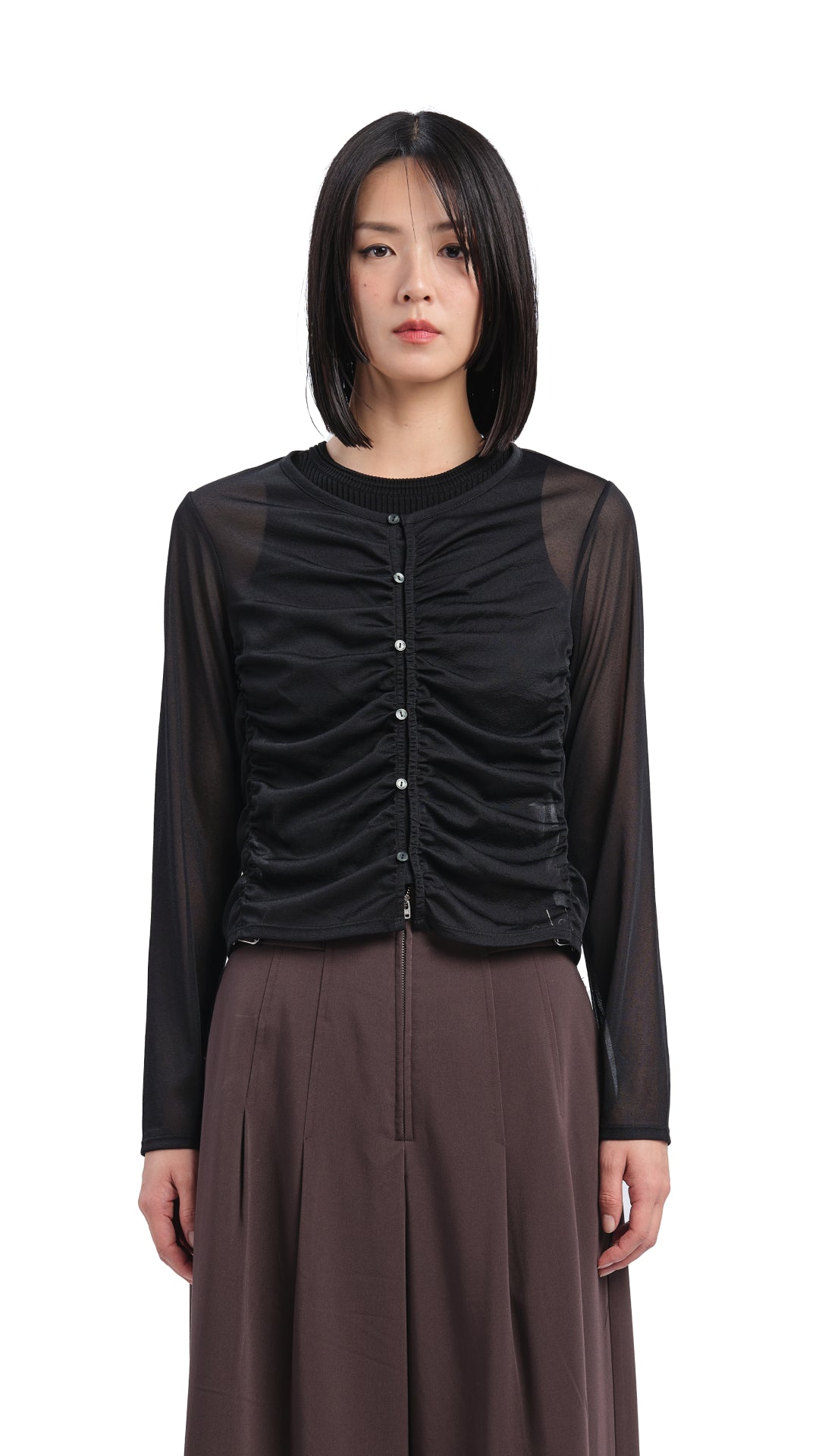 Sheer Gathered Jacket for Women - Lightweight Lace Cover Up - Elegant Evening Wear for Parties, Weddings & Date Nights