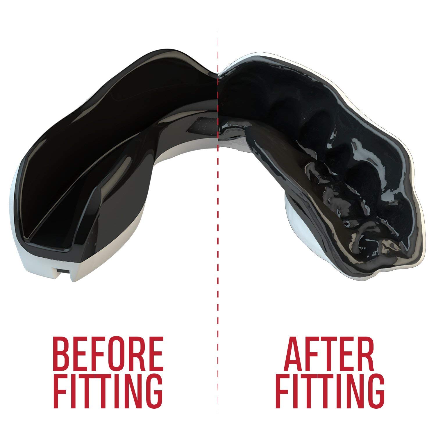 SafeJawz Sports Mouthguard & Cleaner Set - Premium Gum Shield for Football, Rugby, Hockey, Lacrosse & Contact Sports (Adult & Junior Size) - Perfect for Training, Games & Injury Protection