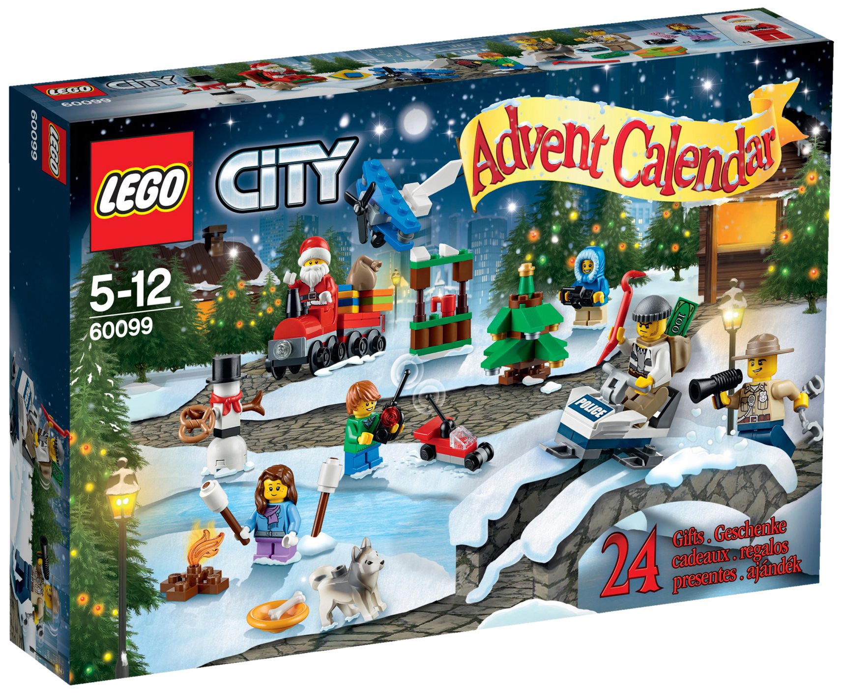 LEGO City Advent Calendar 60099 - Holiday Building Toy Set for Kids - Perfect for Christmas Countdown & Gift Giving