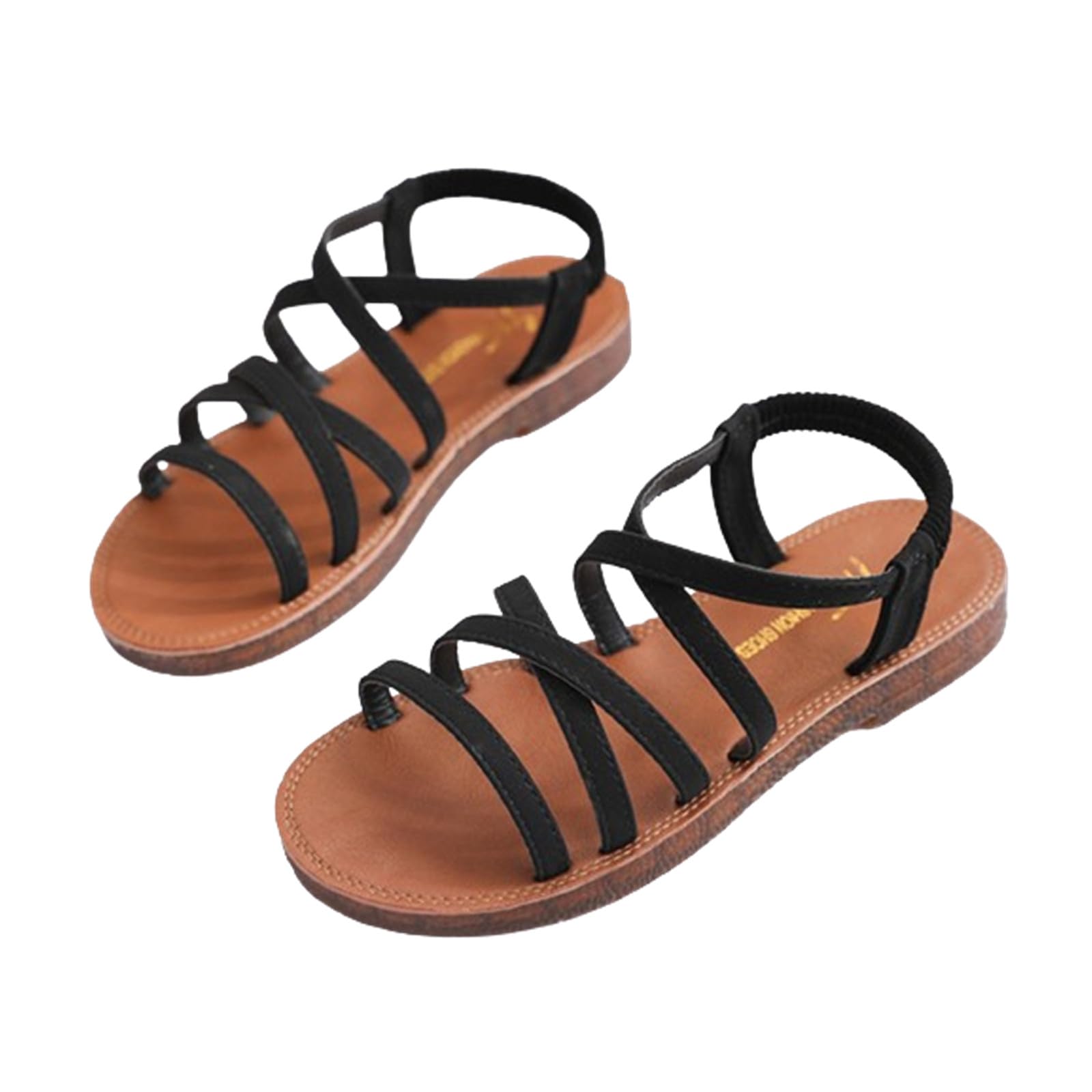 Oelaio Women's Summer Sandals - Comfortable Flat Roman Shoes for Beach, Casual & Dressy Outfits | Perfect for Students, Vacation & Everyday Wear | Size 5.5