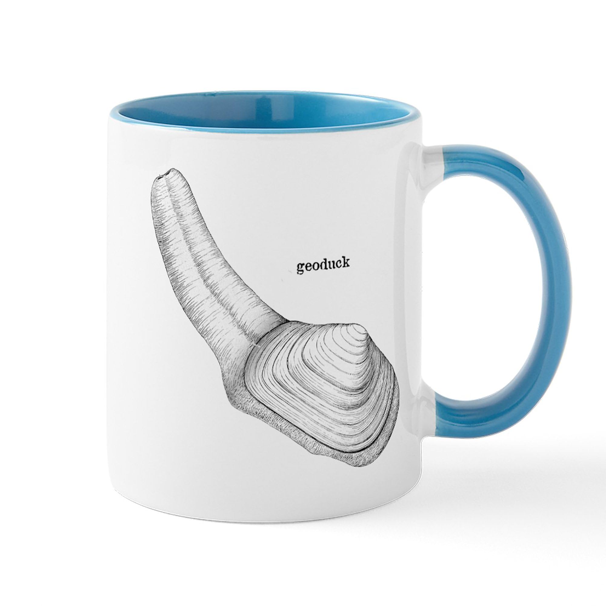 Geoduck Ceramic Coffee Mug 11 oz (325 ml) - Funny Novelty Gift for Coffee Lovers, Perfect for Home, Office & Gifts