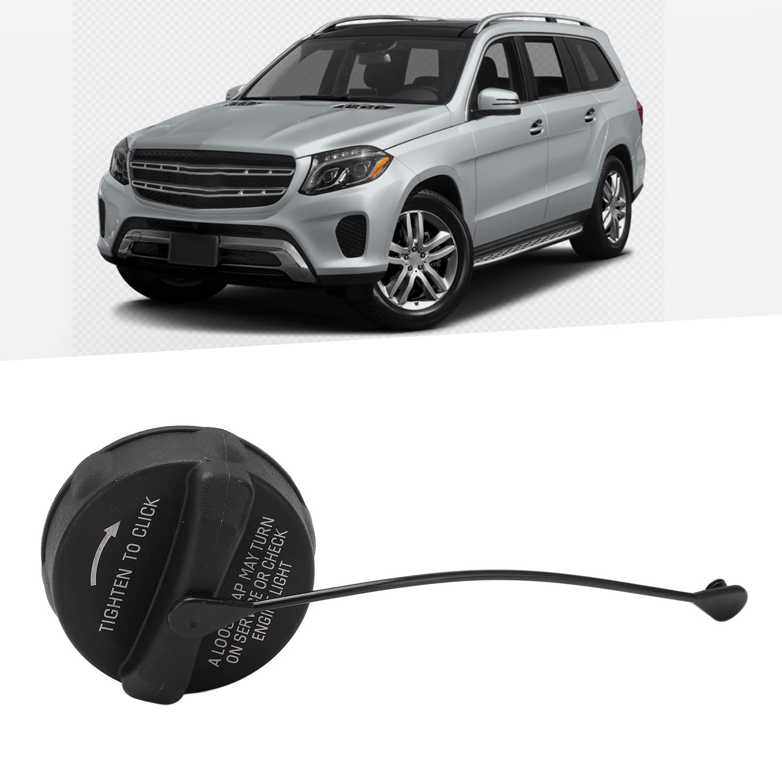 EXCLUZO Black ABS Fuel Cap - Leak-Proof & Tight Closure for Cars, Trucks, SUVs - Perfect for Preventing Gas Overflow and Spills During Refueling