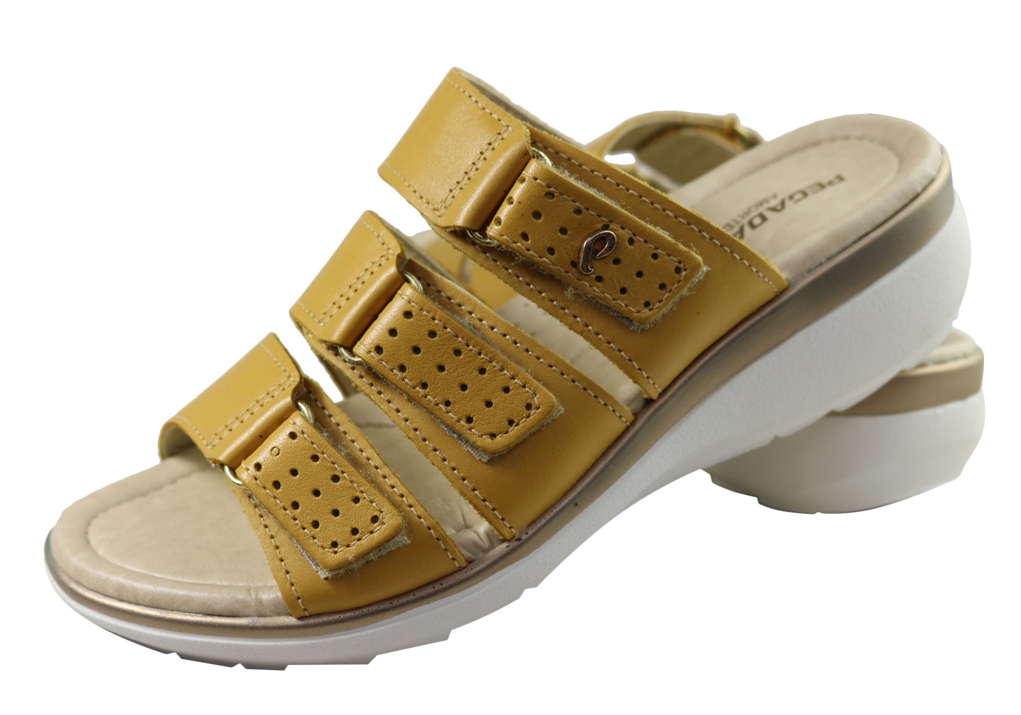 Pegada Treat Women's Comfort Leather Slides Sandals - Made in Brazil - Casual Summer Shoes for Beach, Pool & Home Wear