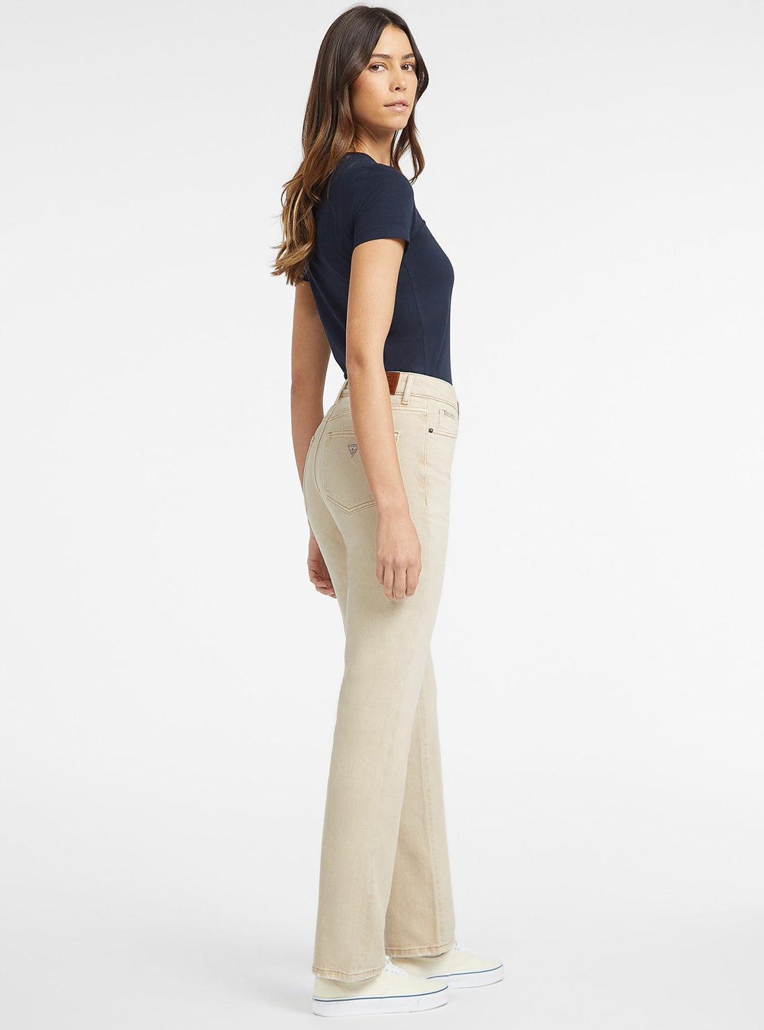 Guess G08 Mid Rise Straight Jeans for Women - Classic Blue Denim Pants with Stretch, Comfort Fit for Everyday Wear | Perfect for Casual Outfits, Office & Weekend Looks
