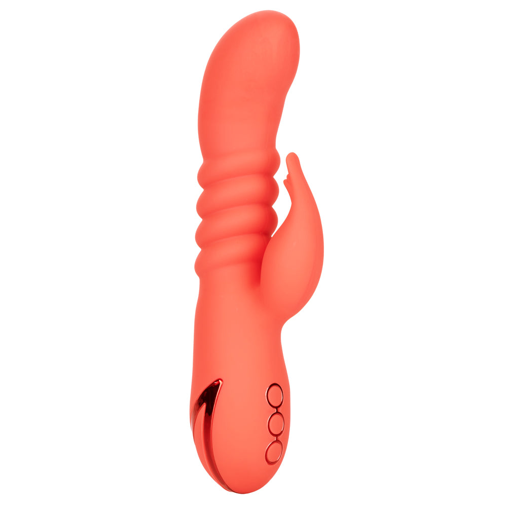 California Dreaming Orange County Cutie Rabbit Vibrator - Powerful Thrusting G-Spot Stimulator for Women, Perfect for Solo Play & Couples Intimacy