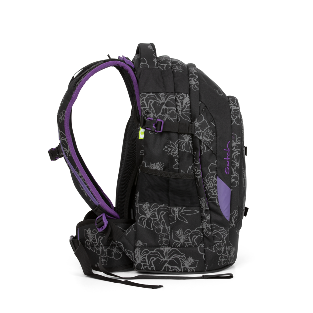 Satch Pack Ninja Hibiscus LUMI Edition - Stylish Waterproof Backpack for Travel, Work & Gym - Perfect for Commuters, Students & Outdoor Adventures
