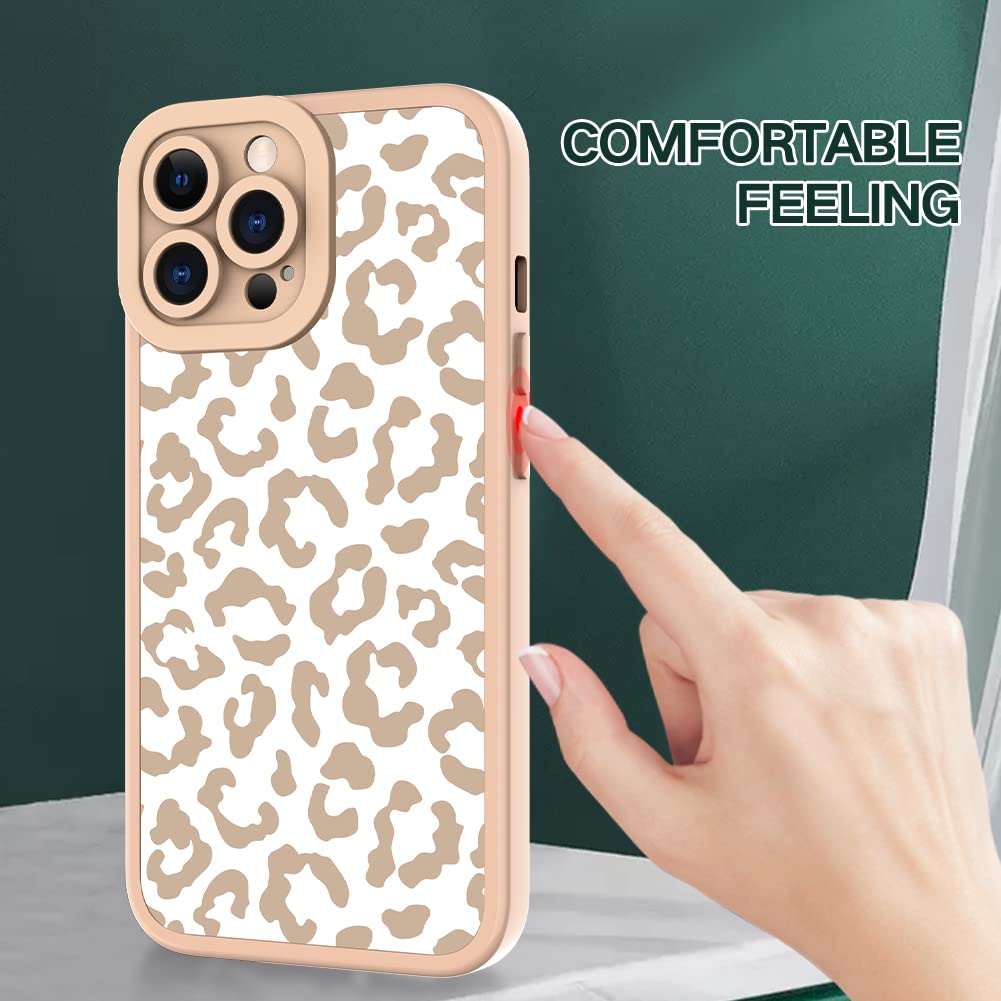 Premium Leopard Print iPhone 13 Pro Max Case - Shockproof Silicone TPU Cover with Camera Protection | Cheetah Design Protective Phone Case for 6.7