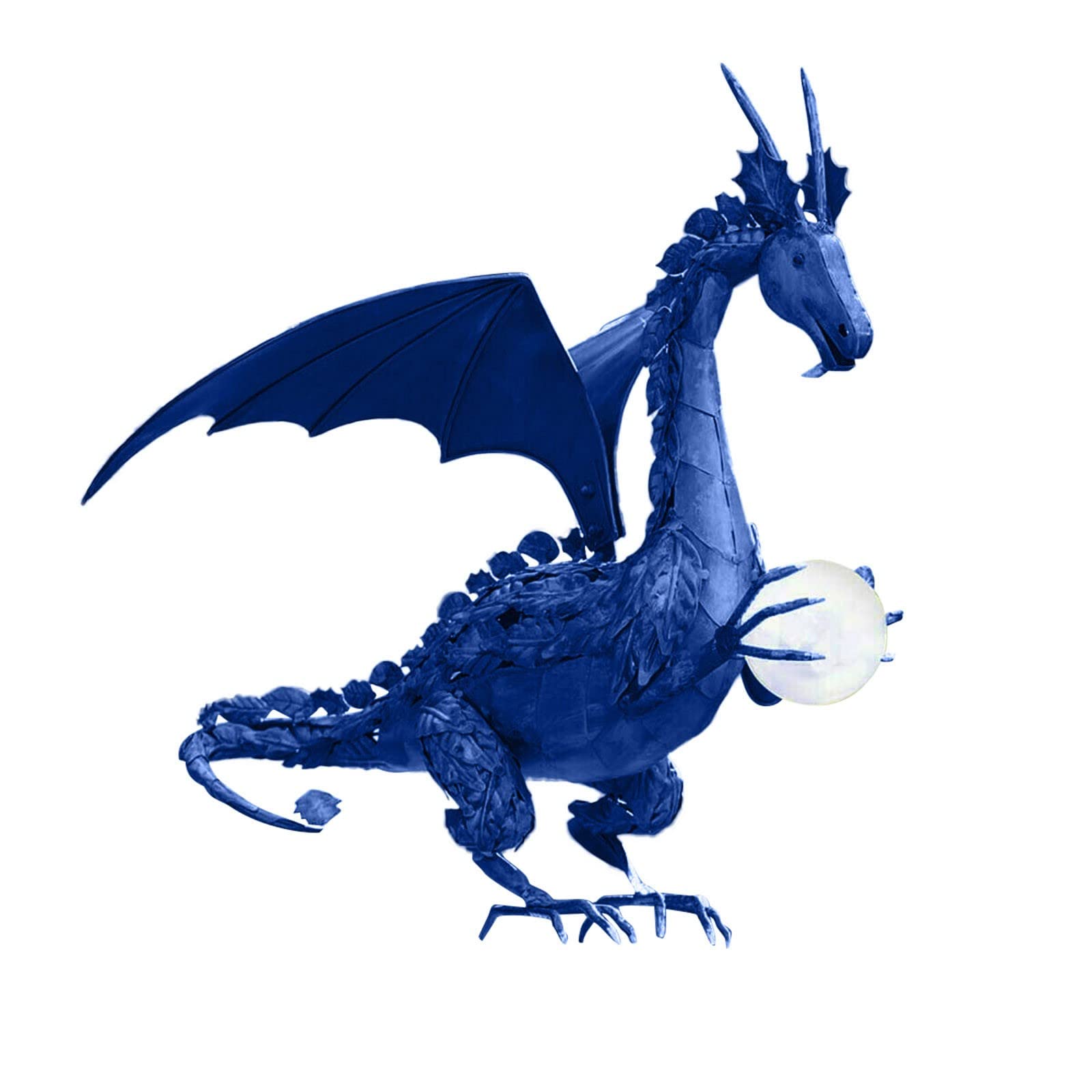 Large Flying Dragon Statue Holding Colorful Pearl - Elegant Room Decor, Garden & Yard Ornament, Living Room Home Decoration | Perfect for Fantasy Themed Decor, D&D Displays, and Unique Gift Ideas