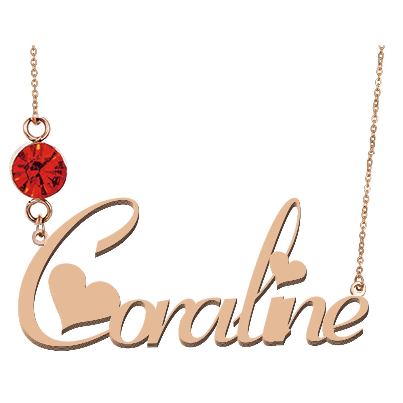 Personalized Name Necklace with Birthstone - Custom Engraved Jewelry for Women, Gift for Mom, Wife, Girlfriend - Perfect for Birthdays, Anniversaries & Special Occasions