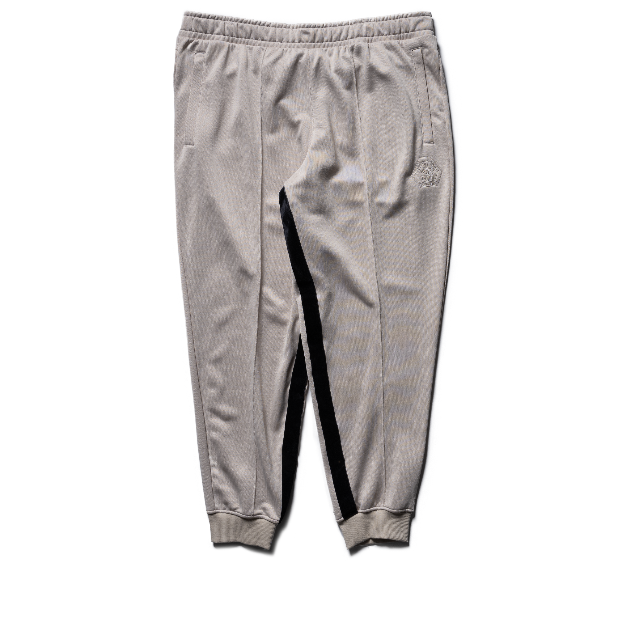 Puma Rhuigi Track Pants for Men - Comfortable Athletic Jogger Sweatpants in Oatmeal - Perfect for Running, Gym, and Casual Wear