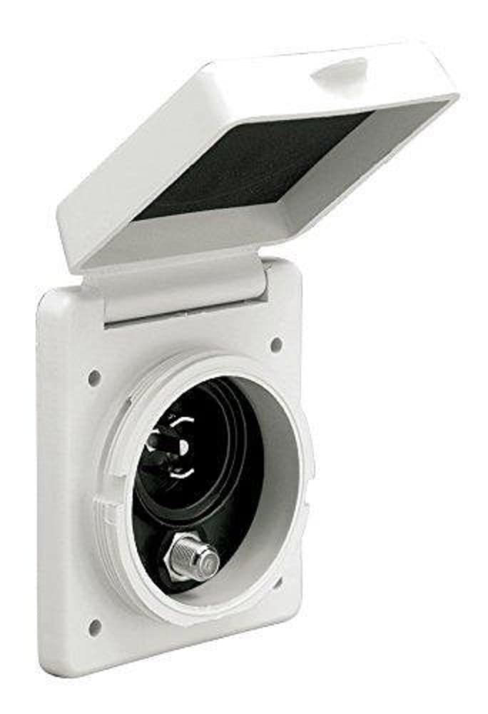 Marinco PH6574TV Marine Standard Poly Finish Phone and Cable TV Inlet - Waterproof Connector for Boats, Yachts & RVs - Perfect for Marine Entertainment Systems & Onboard Connectivity