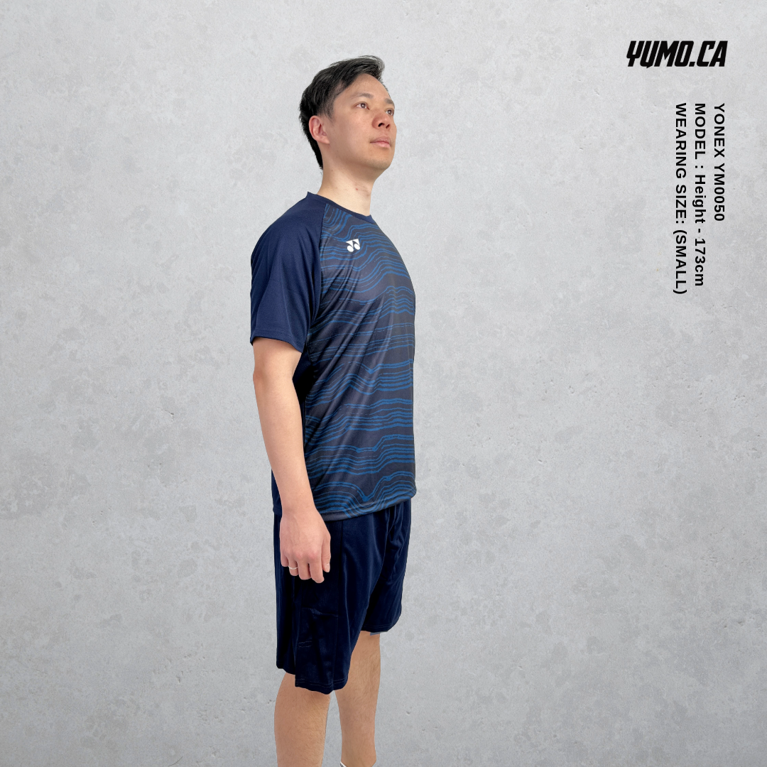 Yonex YM0050EX Men's Crew Neck Team Shirt - Breathable Performance Tennis & Badminton Jersey for Sports & Training