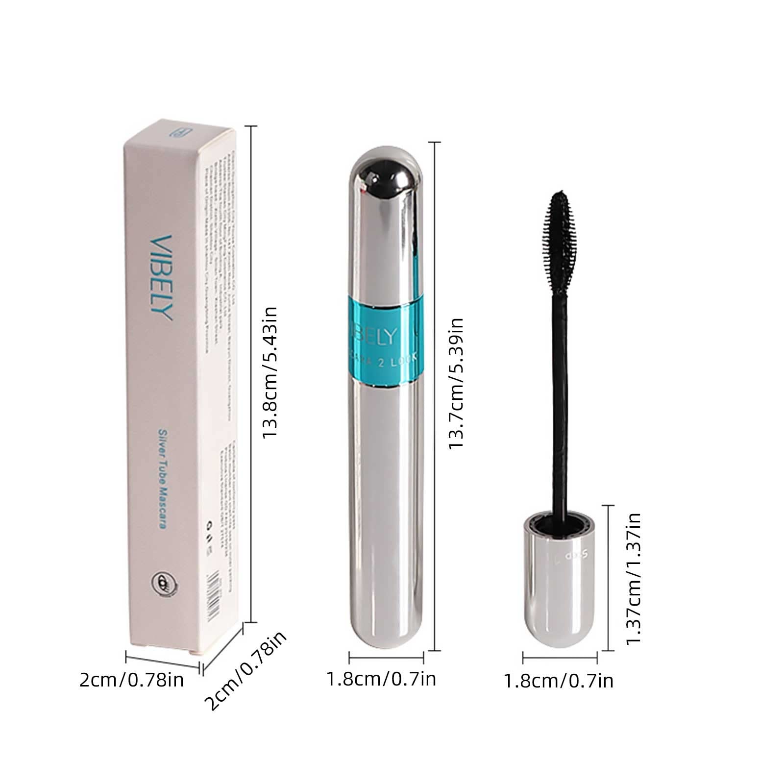 5X Longer 2-in-1 Waterproof Mascara for Natural Lengthening & Thickening - Long Lasting Lower Lash Mascara by Lash Cosmetics (Size A) | Perfect for Daily Wear, Special Occasions & Sensitive Eyes