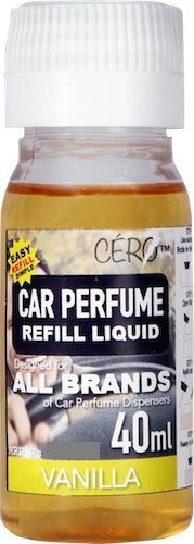 CERO ® Vanilla Car Air Freshener Refill Liquid - 40ml for All Vaporizer Machines | Long-Lasting Fragrance for Cars, Trucks & SUVs | Eliminates Odors & Freshens Air on the Go
