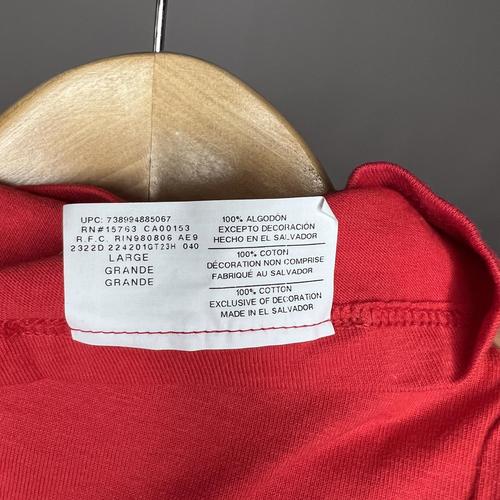 Champion Men's Classic Script T-Shirt - Red, Large (US Size) | Comfortable Cotton Tee for Casual Wear, Gym & Everyday Outfits