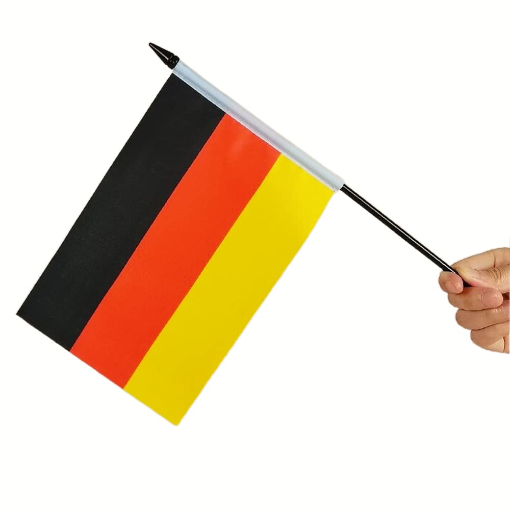 Miniature American & German Friendship Table Flag Set - USA & Germany Desk Flags for Office, Room Decor, and International Events - Perfect for Home, Office, or Diplomatic Displays