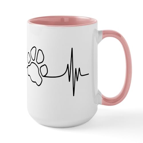 White/Pink Inside - Paw Beat Mugs