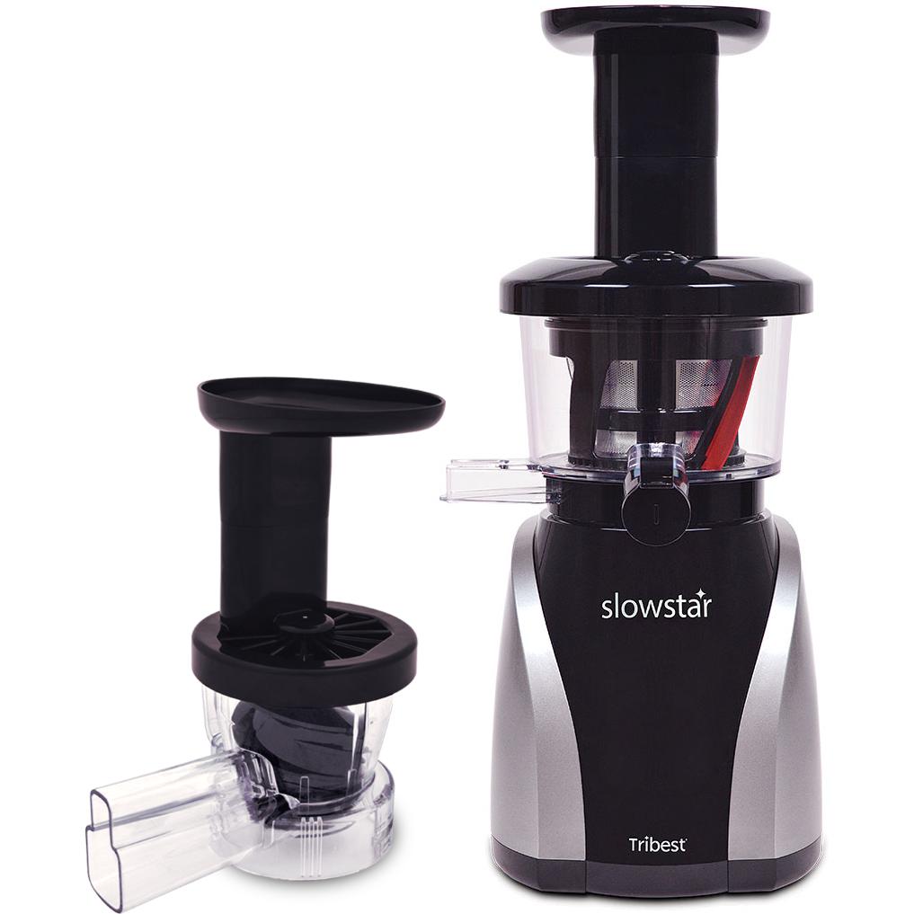 Tribest Slowstar SW 2000 B Vertical Slow Juicer & Mincer with Spout Cap - Cold Press Juicer for Fruits & Vegetables - Perfect for Healthy Juicing at Home, Gym, or Office