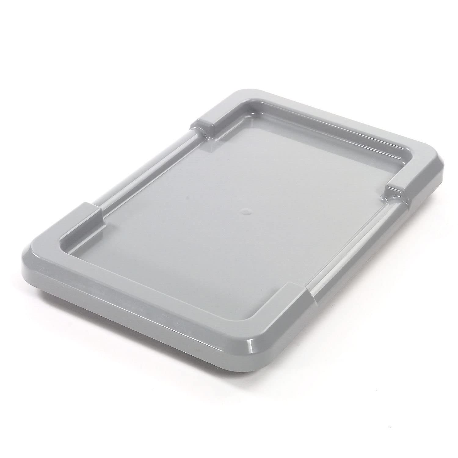 6-Pack Gray Lids for Cross Stack & Nest Totes - Perfect for Storage Organization in Home, Office, or Garage