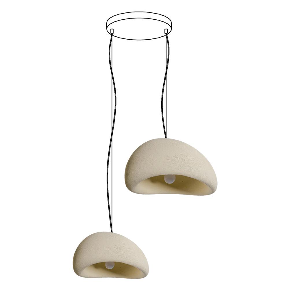 Beige & White Hanging Wire