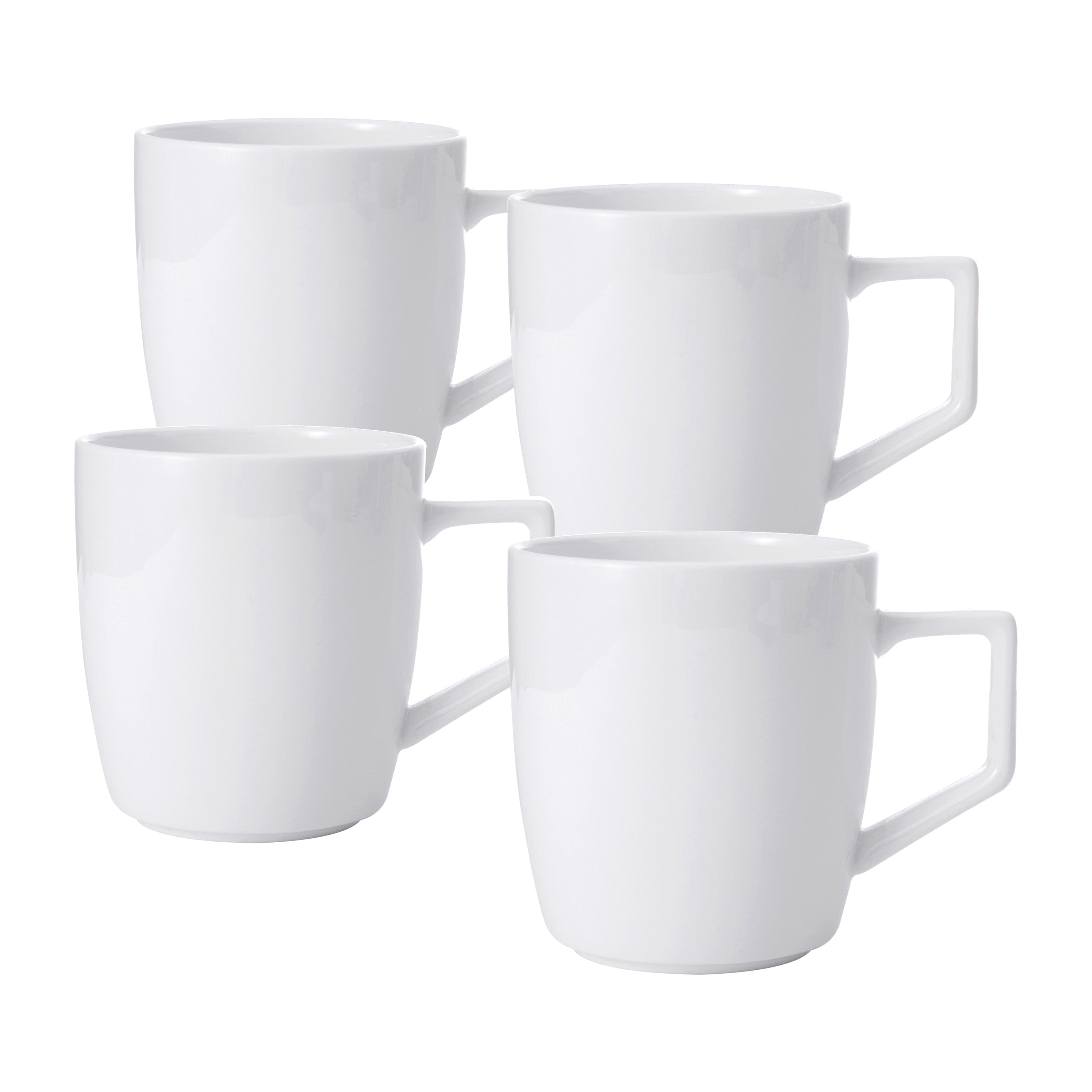 Premium Sloane Ceramic Coffee Mugs Set of 4 - Elegant Stoneware Cups for Tea, Hot Chocolate & Cappuccino - Perfect for Home, Office & Gift Giving