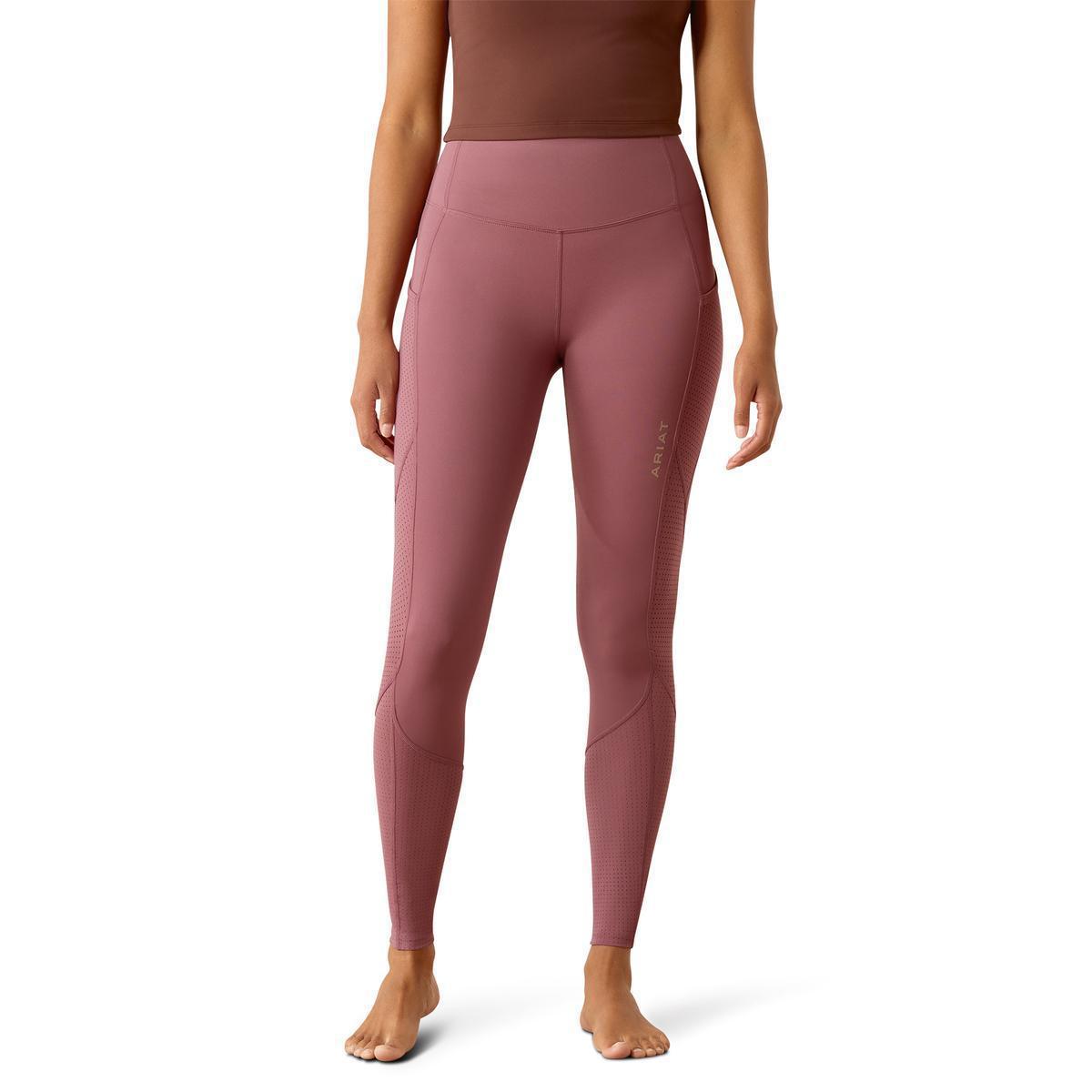 Ariat Women's Breathe EOS Half Grip Riding Tights - Comfortable Equestrian Workout Leggings for Horseback Riding & Stable Work