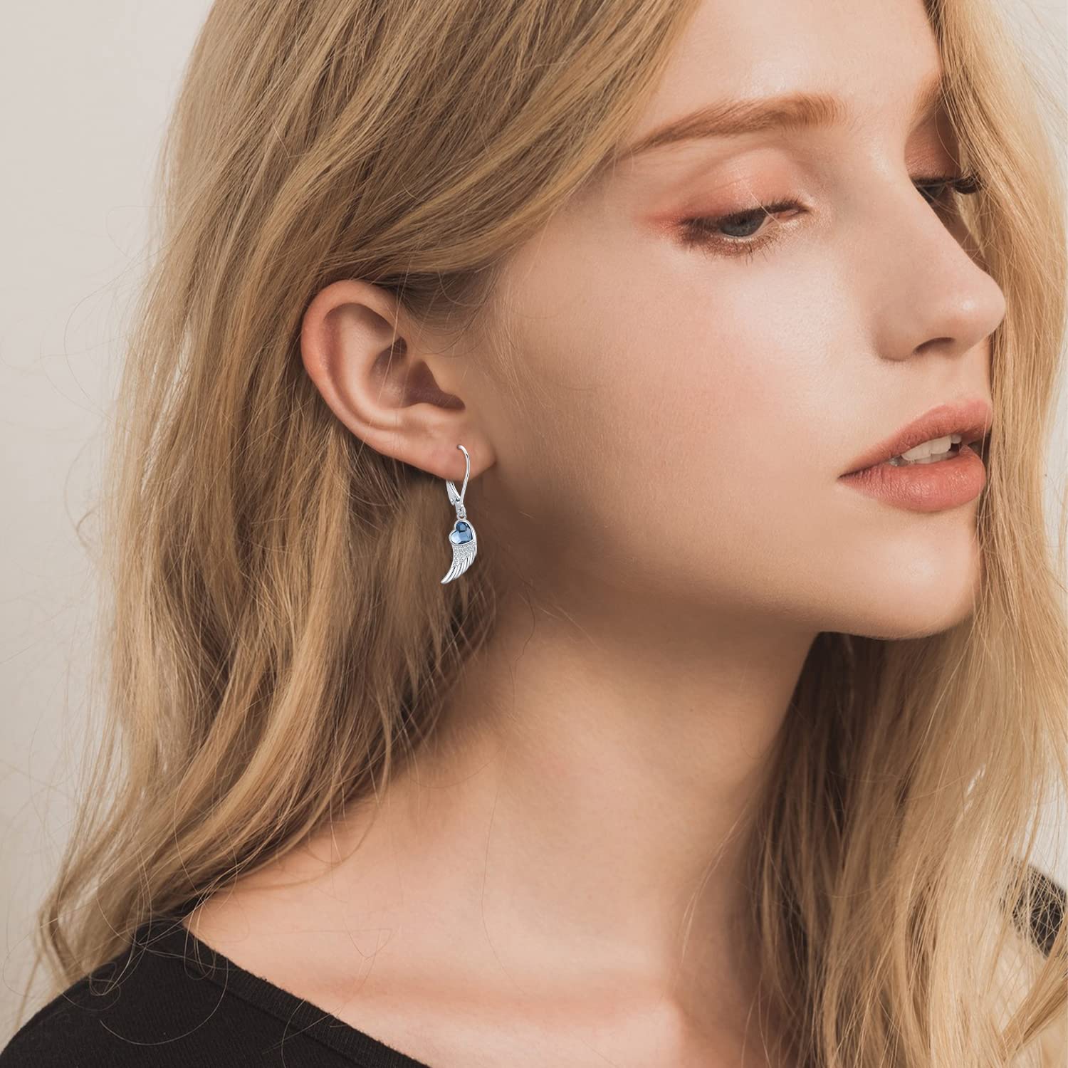 925 Sterling Silver Angel Wing Earrings for Women - Elegant Dangle Lever Back Earrings - Perfect Jewelry Gift for Birthday, Anniversary & Special Occasions