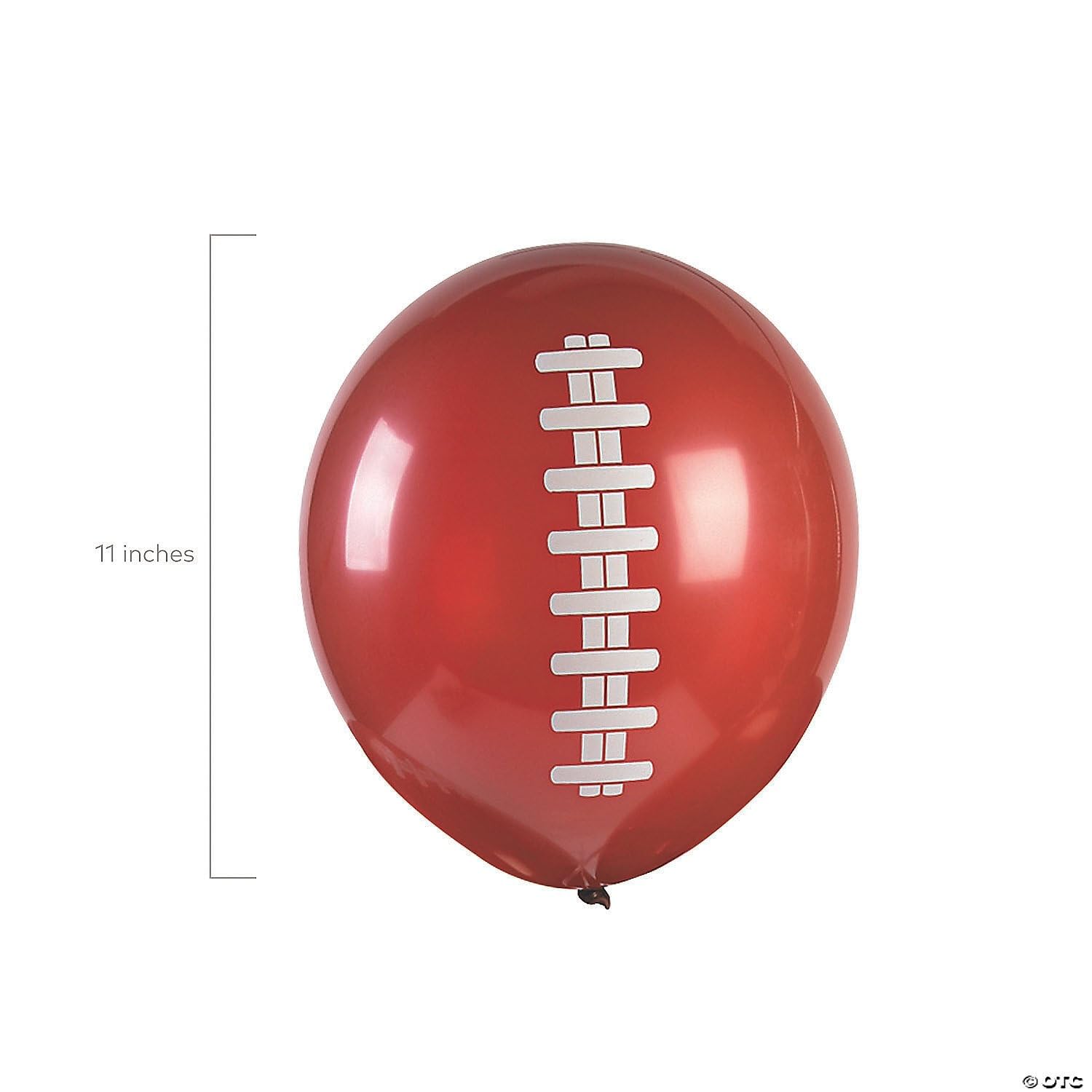 Adorable Football Print Latex Balloons - 11 Inch (Pack of 12) - Unique Sports Design - Perfect for Game Day Decorations, NFL Parties, Baby Showers & Birthday Celebrations