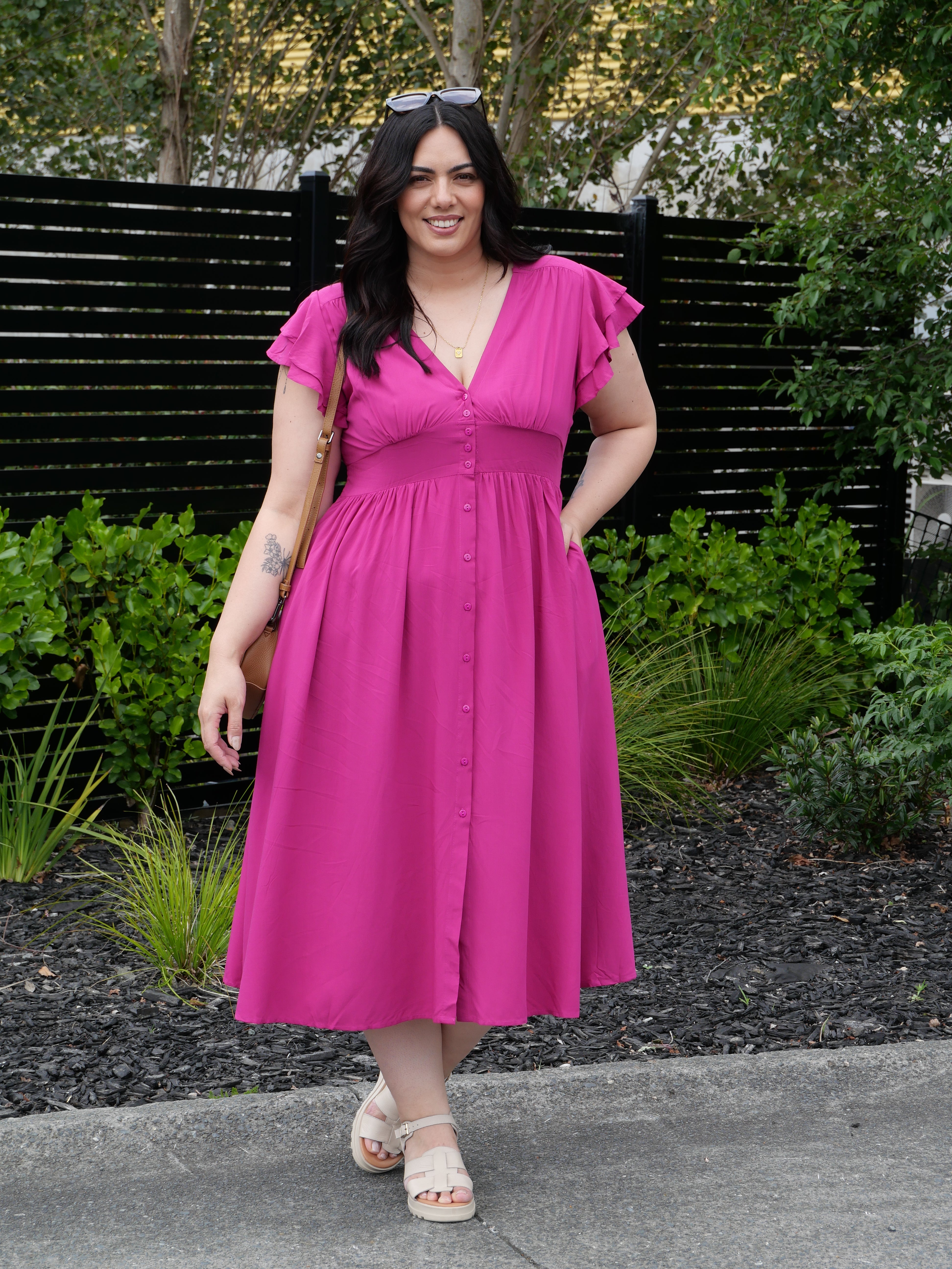 Boho Australia Ridley Dress - Flowy Magenta Maxi Dress for Women | Perfect for Beach Vacation, Summer Outfits & Boho Fashion