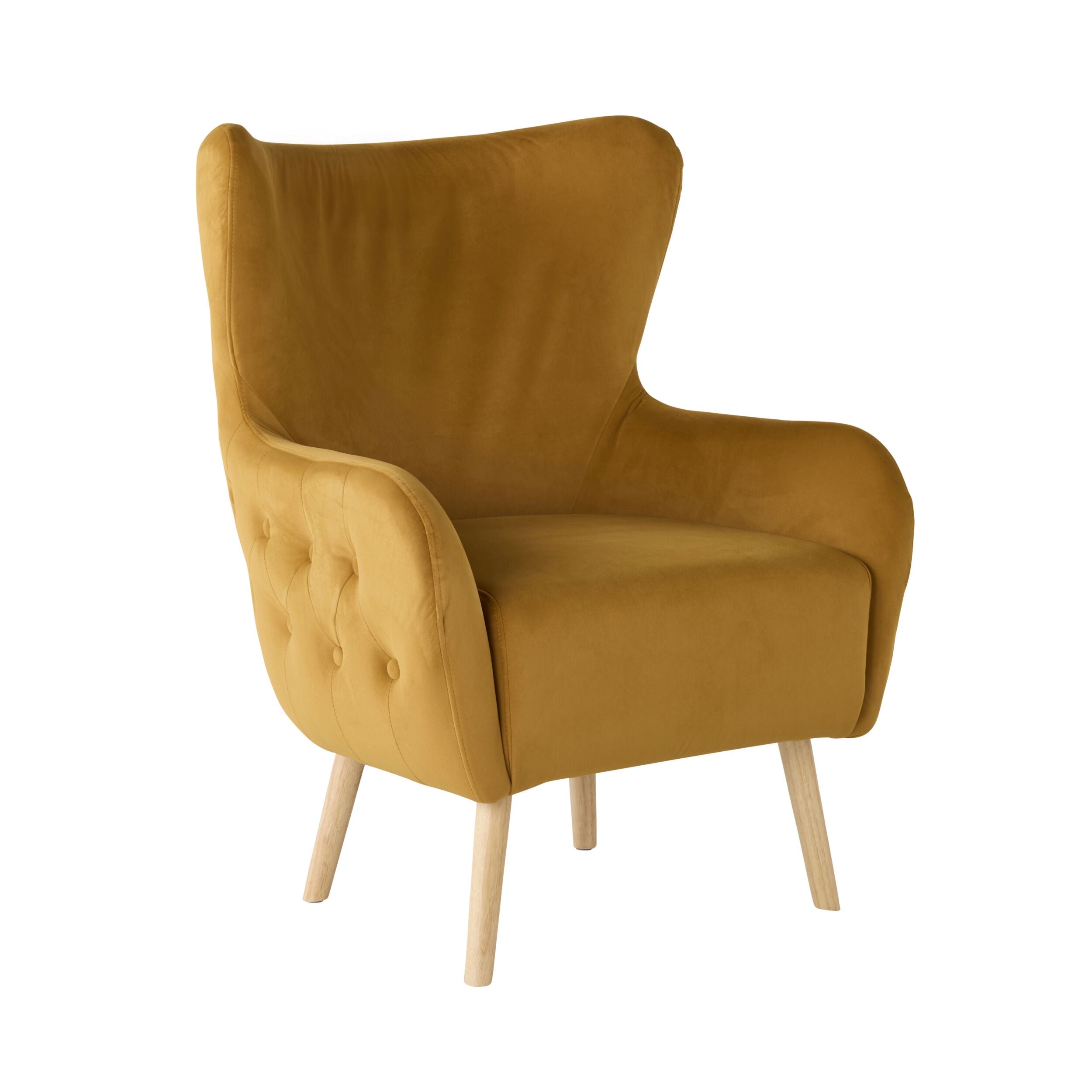 Amira Velvet Occasional Chair with Gold Legs - Elegant Accent Seating for Living Room, Bedroom, or Office Decor