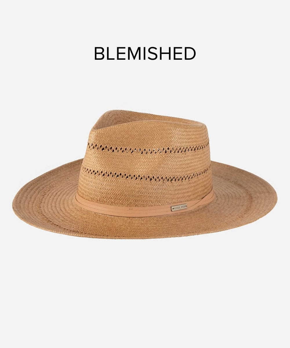 Arlo Straw Teardrop Fedora Hat - Honey Color | Vintage Style Summer Sun Hat for Women | Perfect for Beach, Garden Parties & Outdoor Activities
