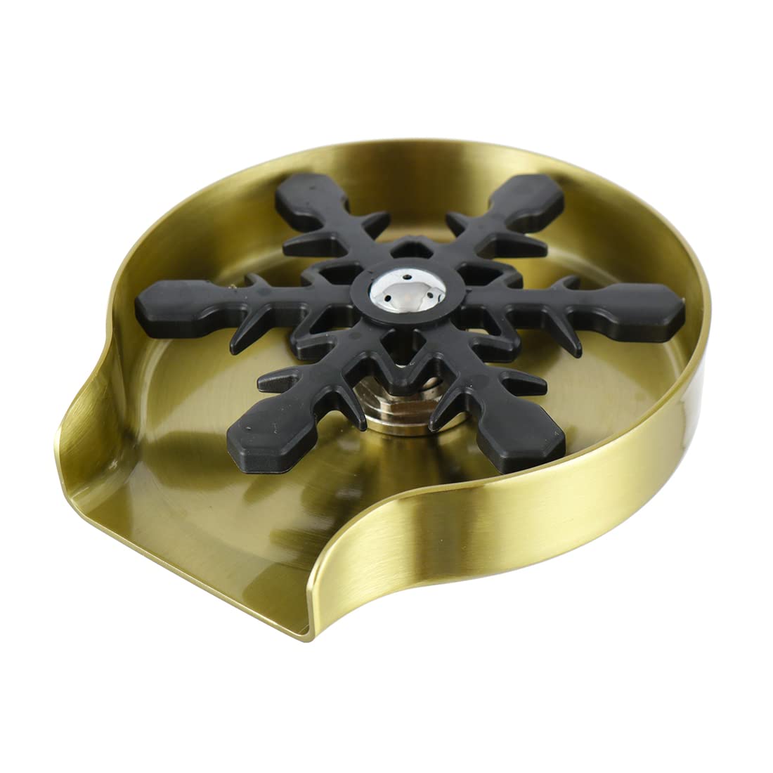 Stainless Steel Glass Rinser & Cup Washer - Brushed Gold Kitchen Sink Accessory for Quick Cleaning - Perfect for Wine Glasses, Baby Bottles & Kitchen Utensils