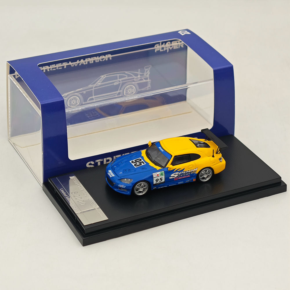 1:64 Scale Honda EG6 & S2000 SPOON Limited Edition Diecast Model Car - Blue & Yellow Street Weapon - Perfect for Collectors, Racing Enthusiasts & Display Showcase