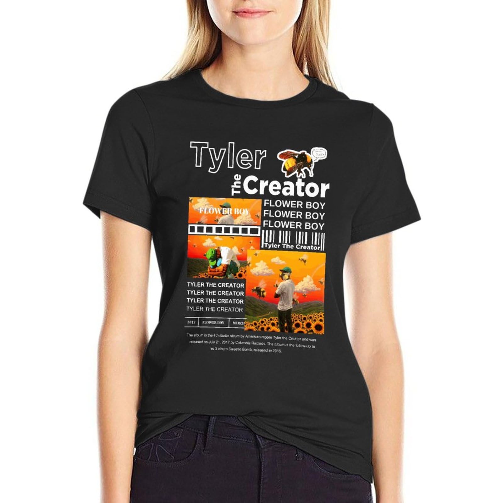 Trendy Rapper Graphic Tee for Women - Soft Cotton Crewneck Short Sleeve T-Shirt - Perfect for Concerts, Streetwear & Casual Outfits