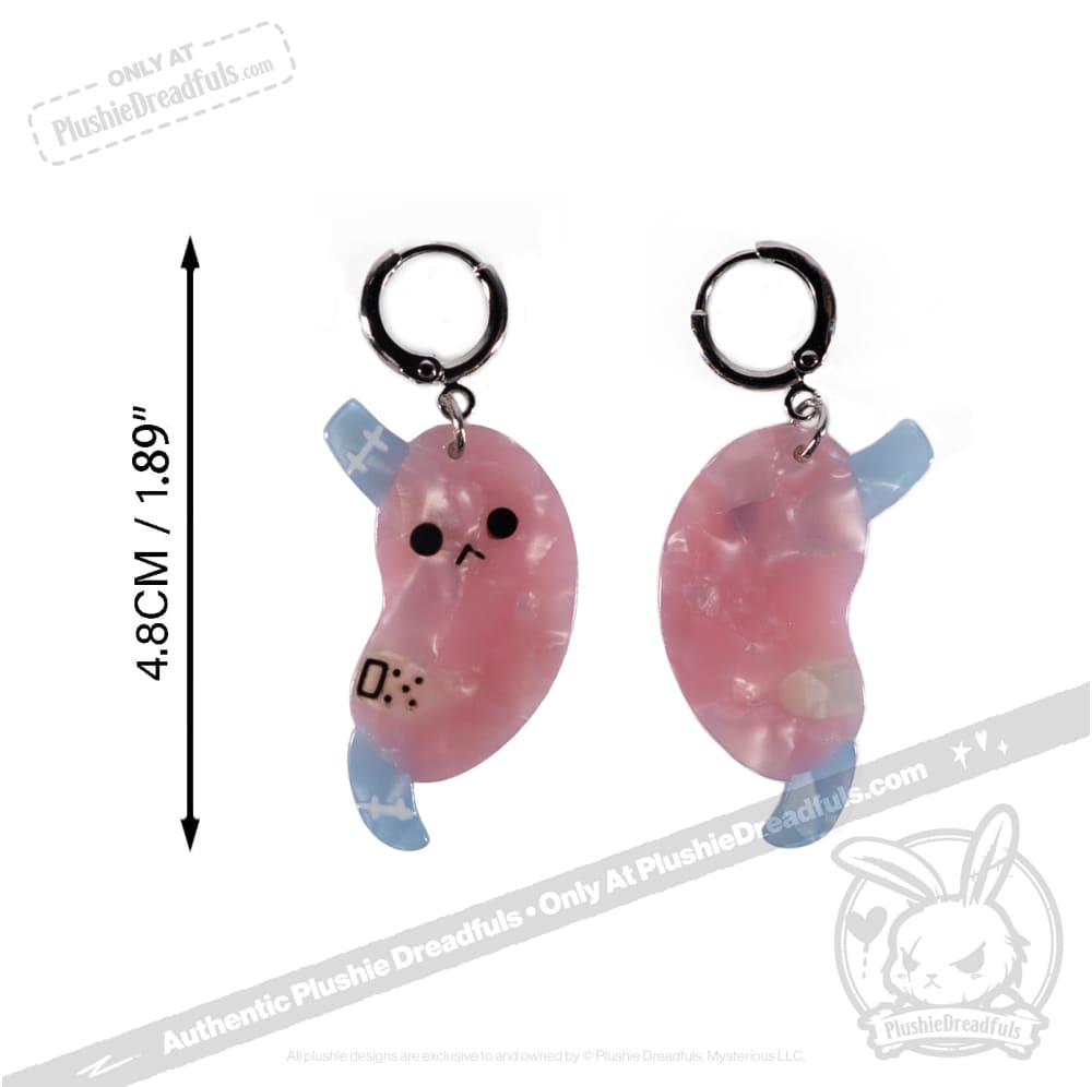 Stylish Bone Organizer Heart & Stomach Earrings - Unique Anatomical Jewelry for Medical Students, Nurses, and Science Lovers - Perfect for Halloween, Costume Parties, and Anatomy-Themed Events