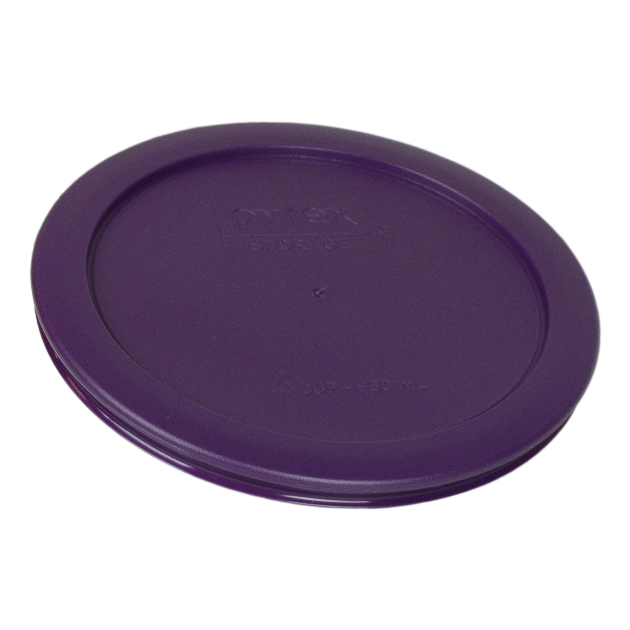 Pyrex 7201-PC 6-Piece Round Plastic Food Storage Lids Set - 2 Purple, 2 Black & 2 Edamame Green | BPA-Free | Made in USA | Perfect for Meal Prep, Leftovers & Refrigerator Organization