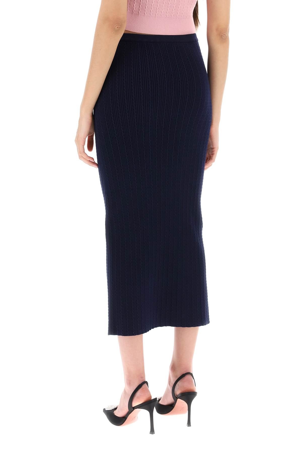 Alessandra Rich Knitted Pencil Skirt for Women - Elegant Bodycon Midi Skirt for Office, Party & Date Night Outfits