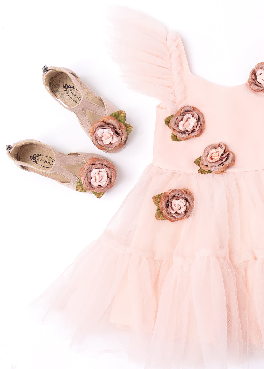 Elain Dress in Pale Pink - Elegant Flowy Midi Dress for Women | Perfect for Weddings, Parties & Summer Outfits