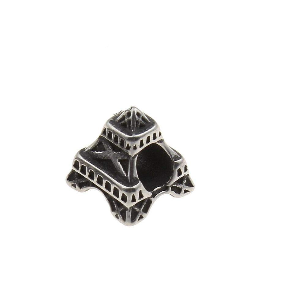 Stainless Steel Eiffel Tower Charm Bead for Bracelets - Perfect for DIY Jewelry Making, Gift Giving & Travel Souvenirs