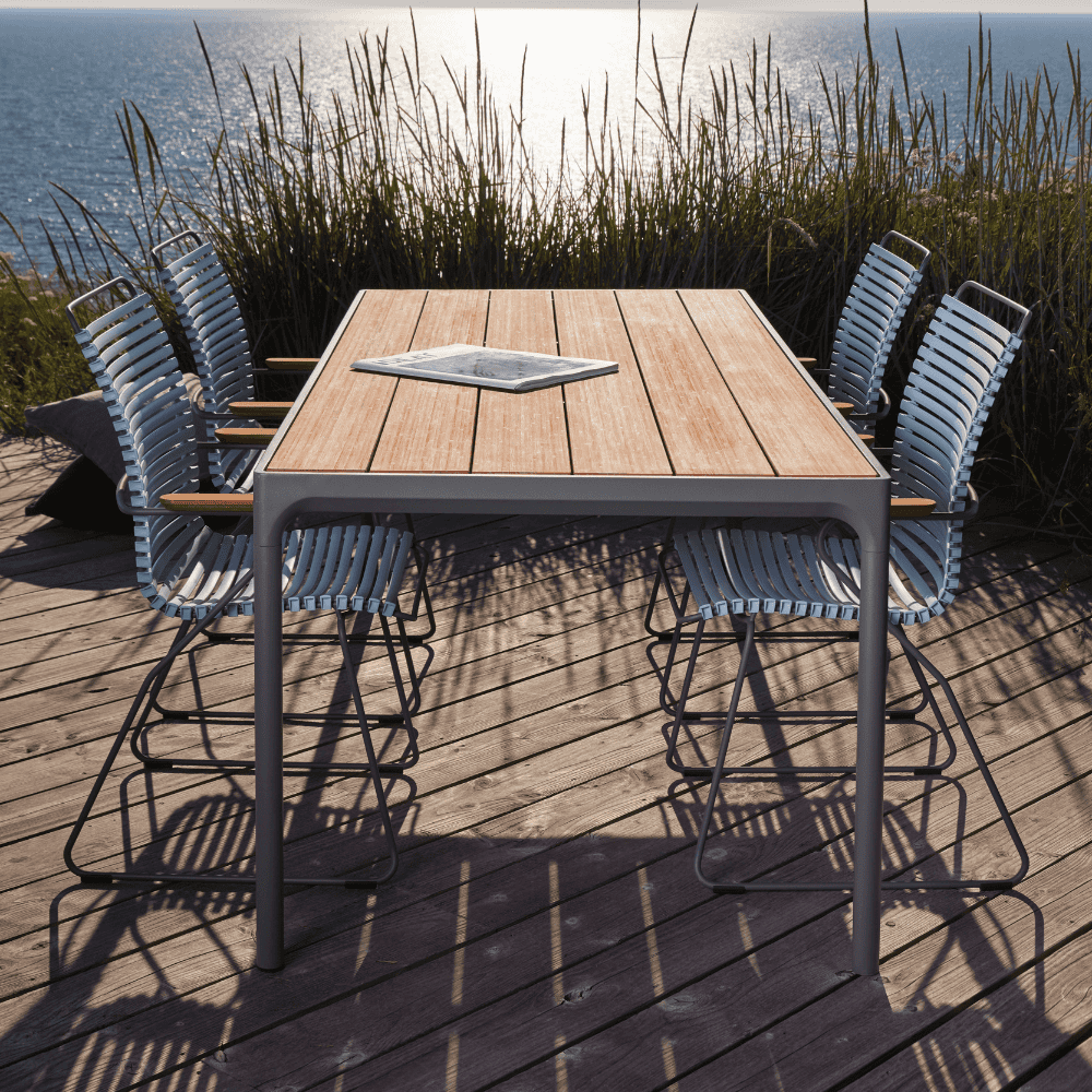 CLICK Outdoor Dining Chair with Tall Back - Patio, Garden, Poolside, and Restaurant Seating - Weather-Resistant and Comfortable for Outdoor Use