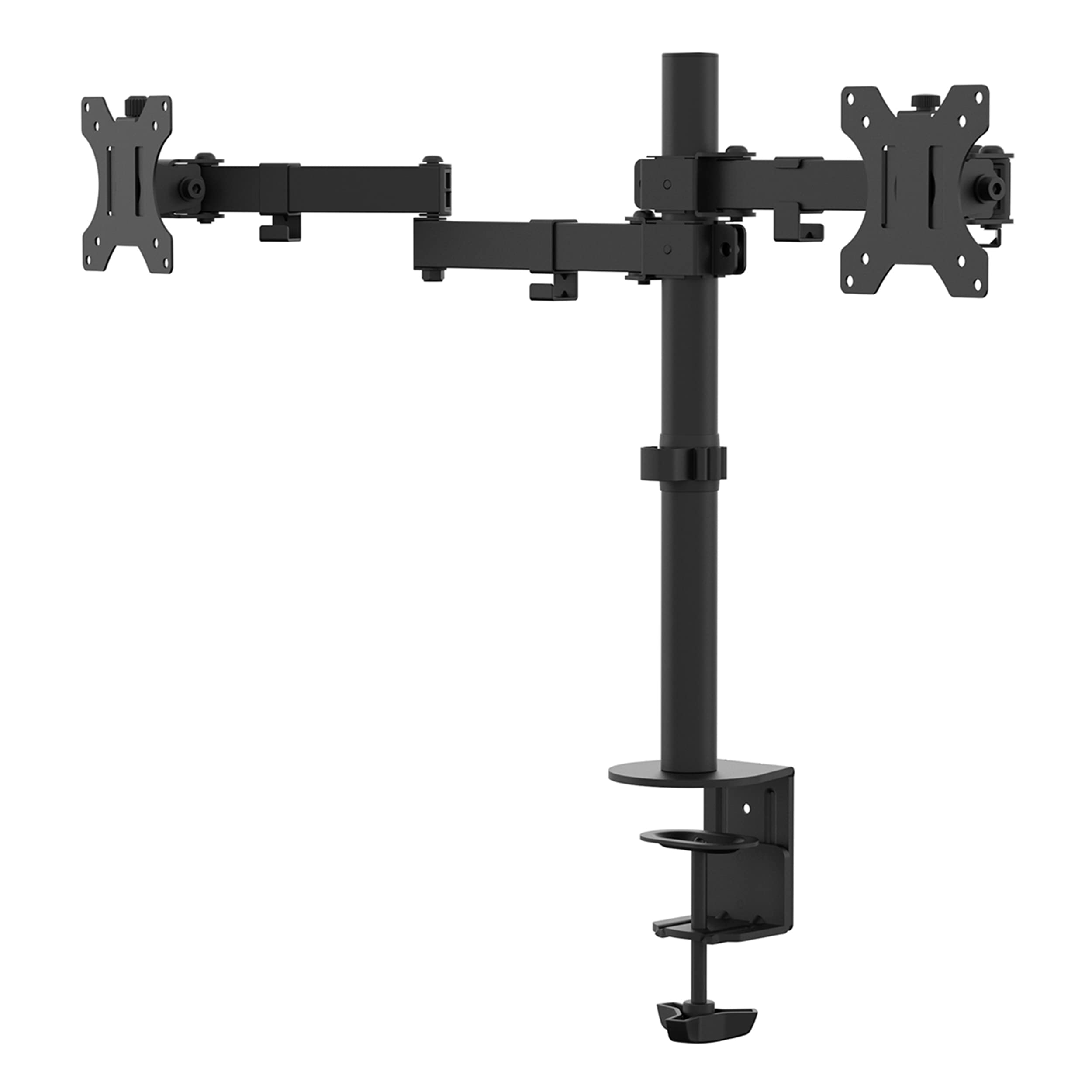 Ergonomic Adjustable Clamp-On Standing Desk Converter - Dual Monitor & Laptop Stand for 13