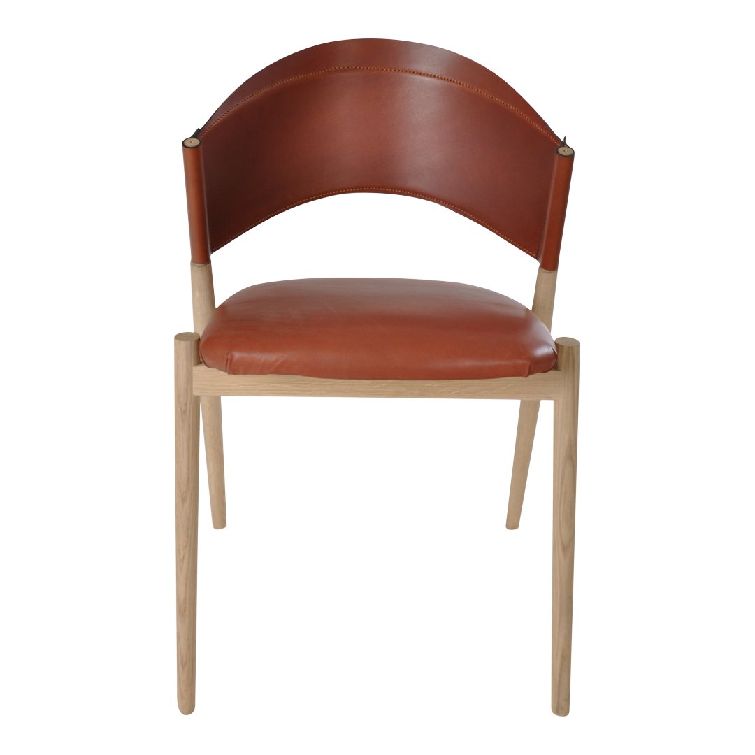 Dennis Marquart Ox Denmarq Dining Chair - Modern Wooden Dining Room Chair with Upholstered Seat - Perfect for Kitchen, Dining Room, and Home Office