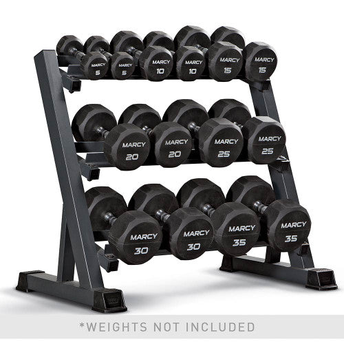 Marcy 3-Tier Dumbbell Weight Rack DBR 86 - Heavy Duty Dumbbell Storage Organizer for Home Gym, Garage, and Fitness Studio