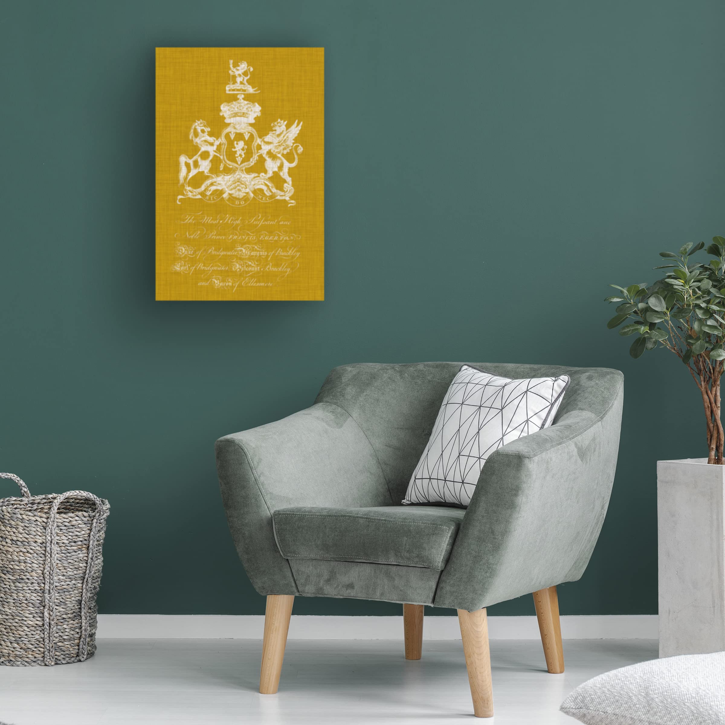 Trademark Fine Art 'Heraldry Pop IV' Canvas Wall Art Print - Modern Abstract Home Decor for Living Room, Bedroom & Office